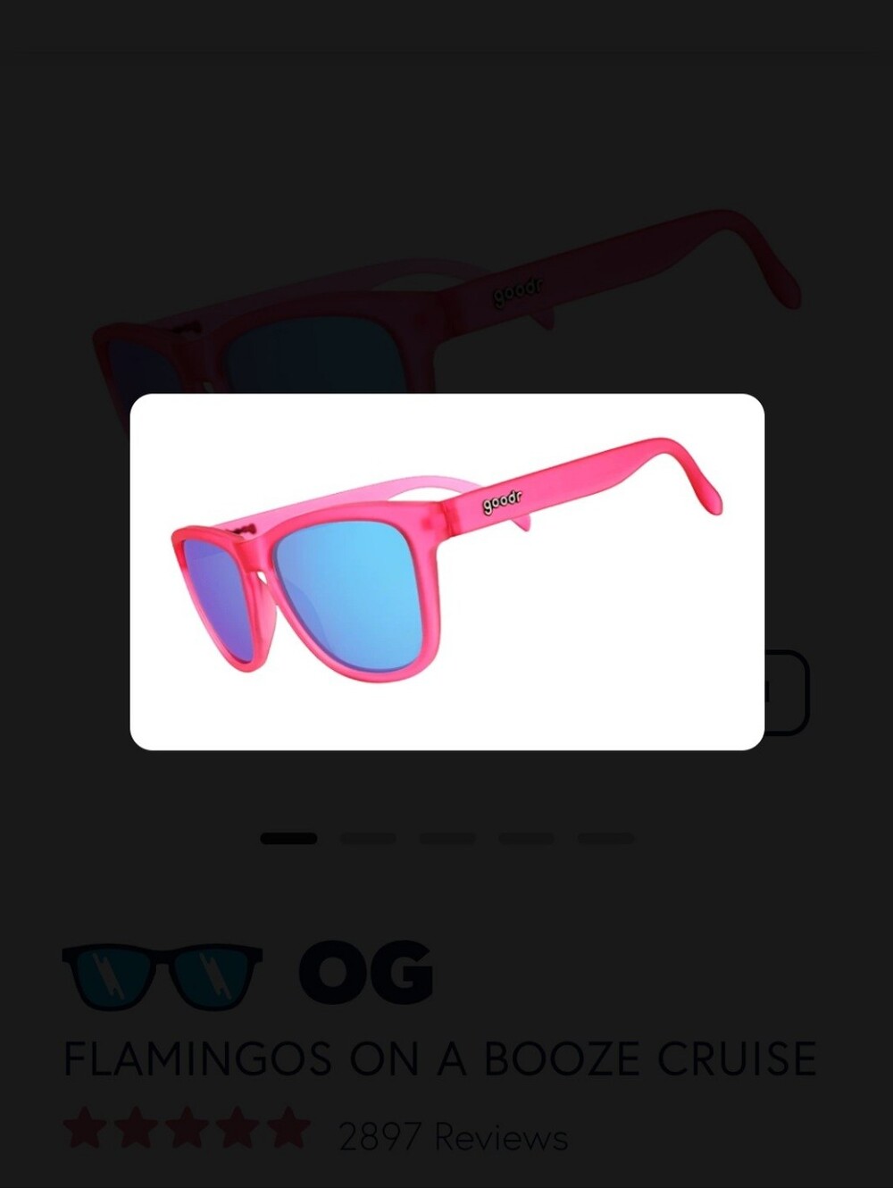 Goodr OG Flamingos on a Booze Cruise Sunglasses
